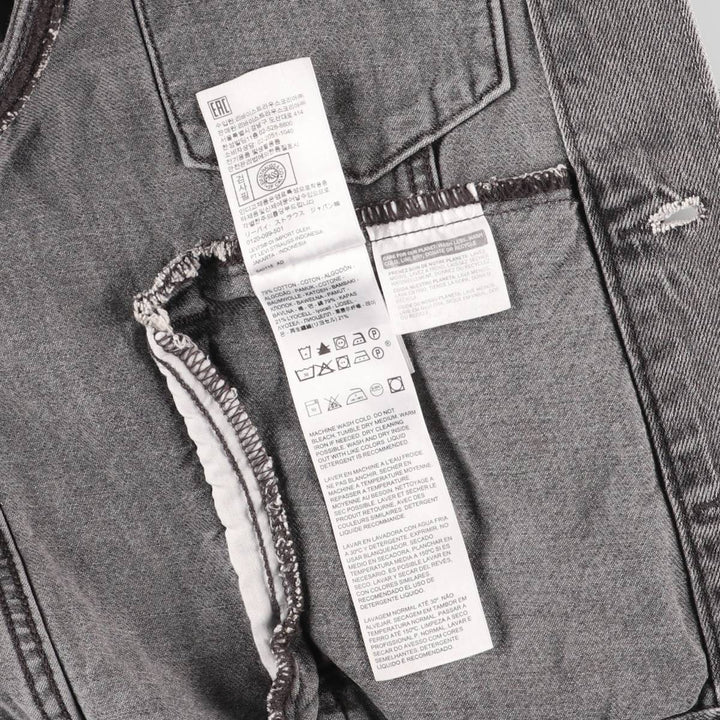 Levi's PREMIUM Yarn-Dyed Black Denim Jacket, Men's Size L cotton black type Vintage Second Hand