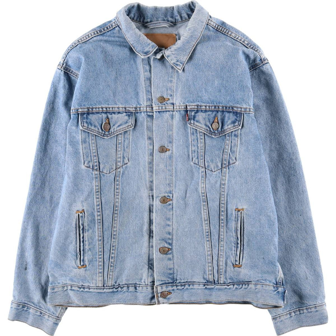 90'S Levi's 70507-0383 Denim Jacket, Made in USA, Men's Size XL, Vintage cotton blue type Vintage Second Hand