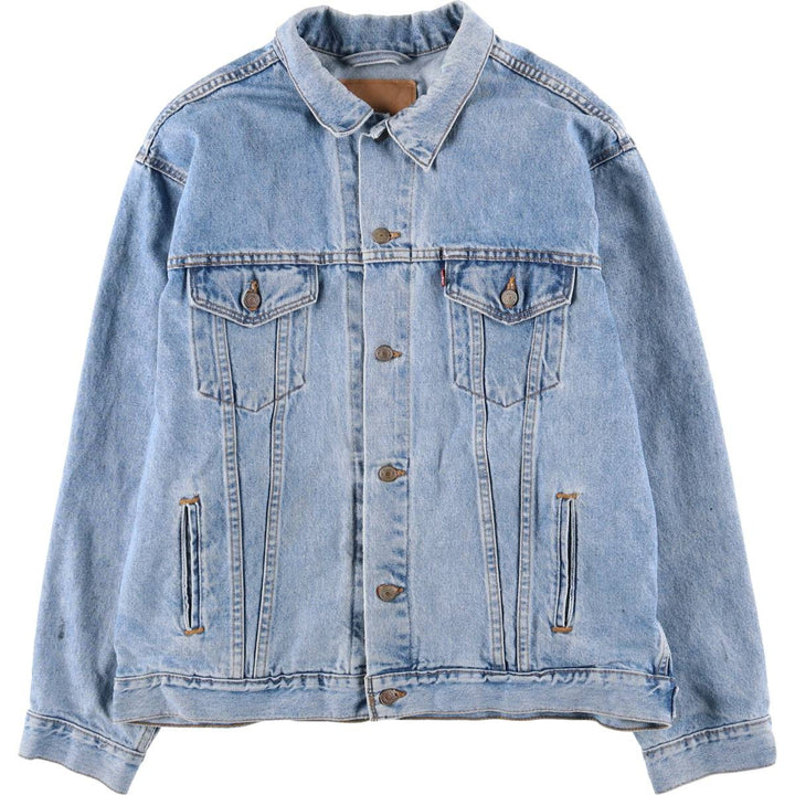 90'S Levi's 70507-0383 Denim Jacket, Made in USA, Men's Size XL, Vintage cotton blue type Vintage Second Hand