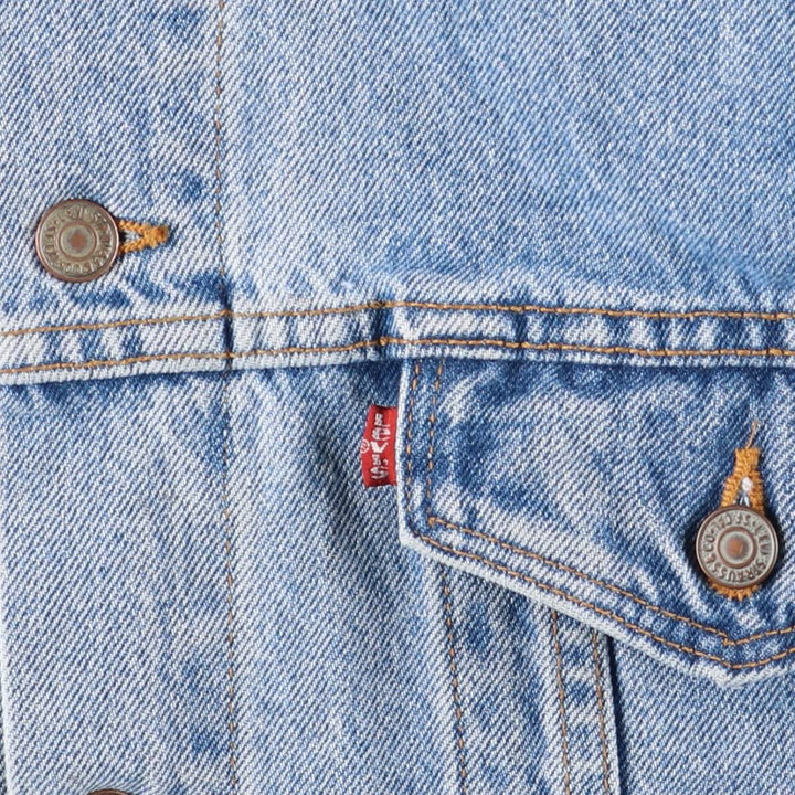 90'S Levi's 70507-0383 Denim Jacket, Made in USA, Men's Size XL, Vintage cotton blue type Vintage Second Hand