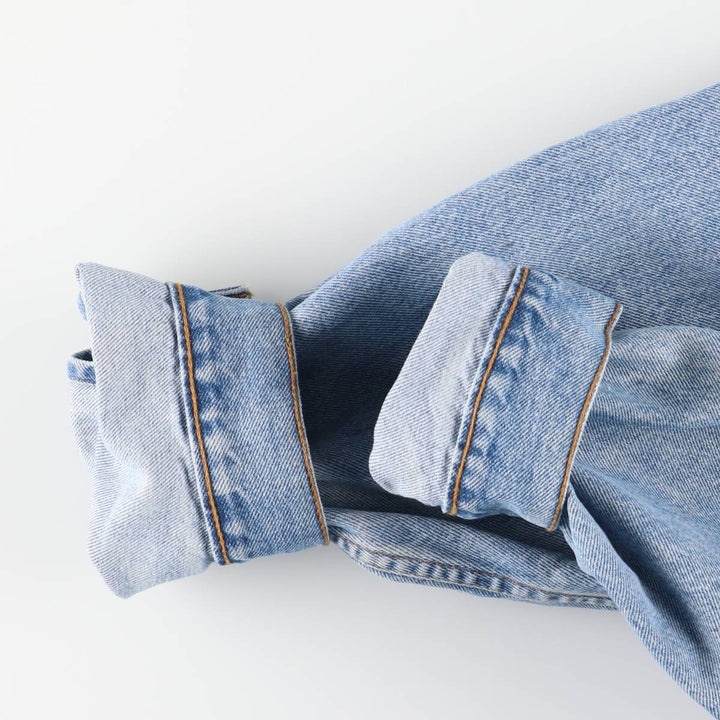 90'S Levi's 70507-0383 Denim Jacket, Made in USA, Men's Size XL, Vintage cotton blue type Vintage Second Hand