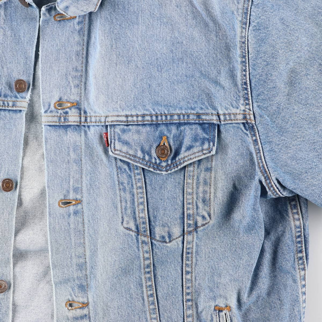 90'S Levi's 70507-0389 denim jacket, denim jacket, made in USA, men's XL size, vintage cotton blue type Vintage Second Hand