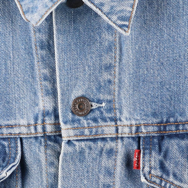 90'S Levi's 70503-0414 denim jacket, G-jacket, men's XL equivalent, vintage cotton blue type Vintage Second Hand