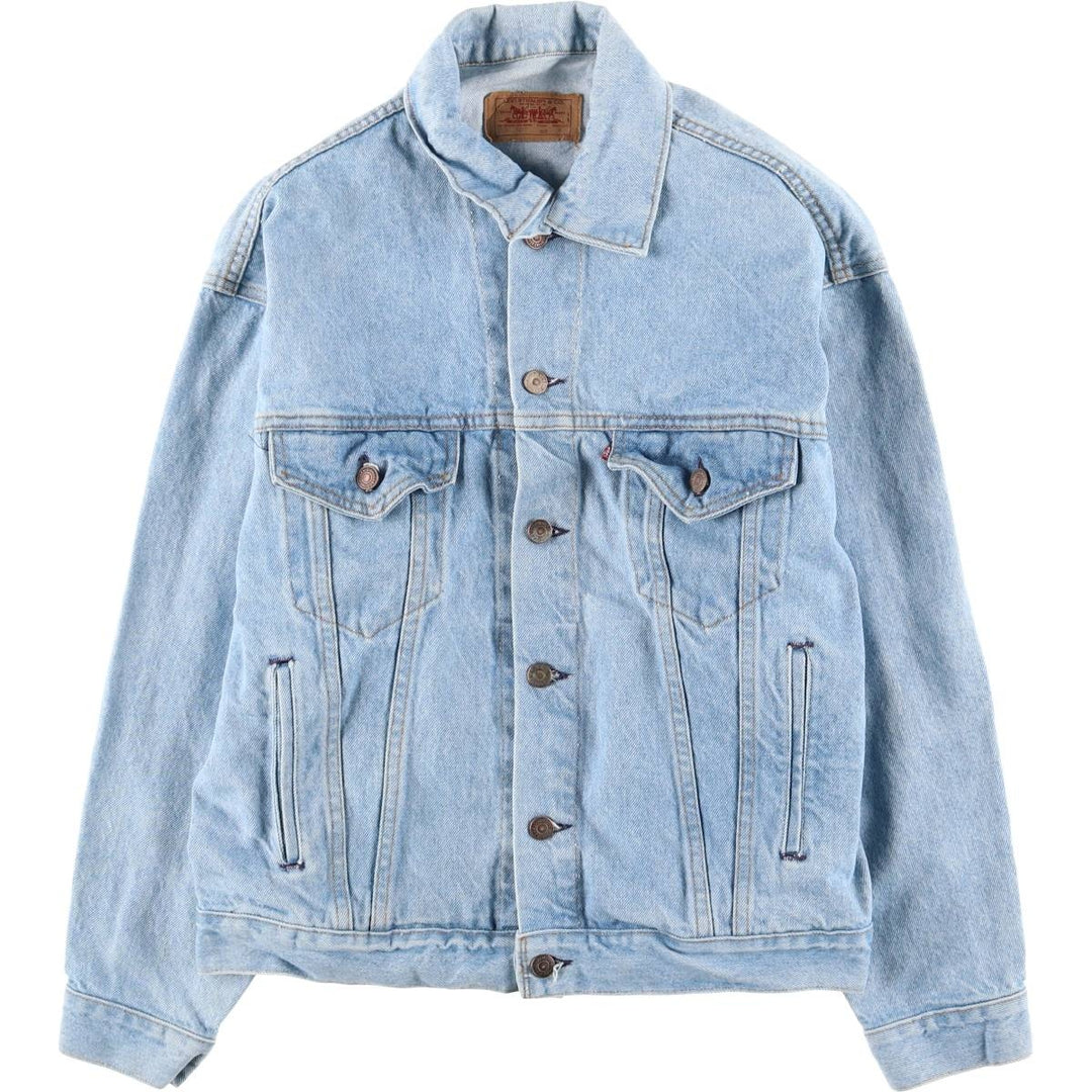 90'S Levi's 70507-0214 denim jacket, denim jacket, made in USA, men's size M, vintage cotton blue type Vintage Second Hand