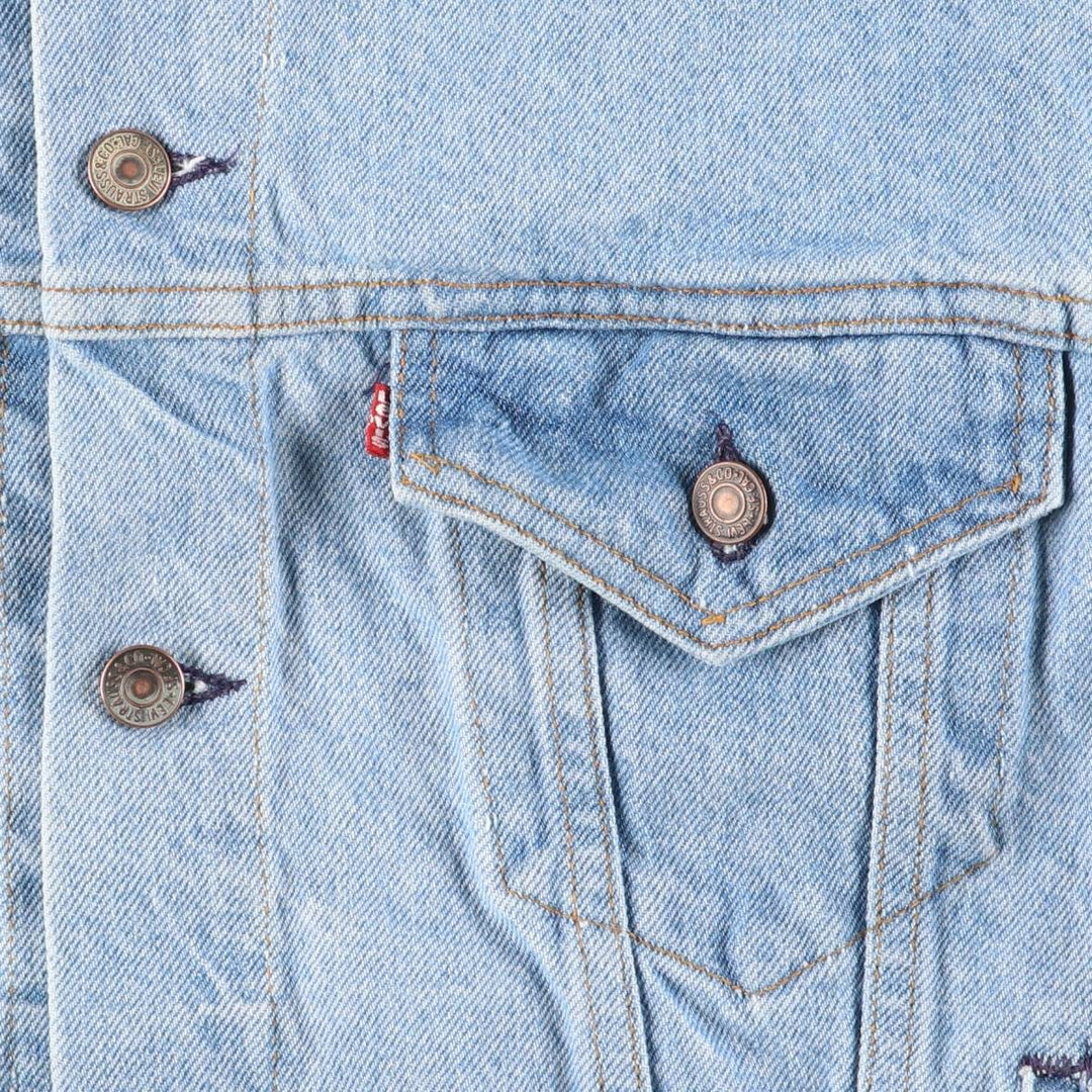 90'S Levi's 70507-0214 denim jacket, denim jacket, made in USA, men's size M, vintage cotton blue type Vintage Second Hand