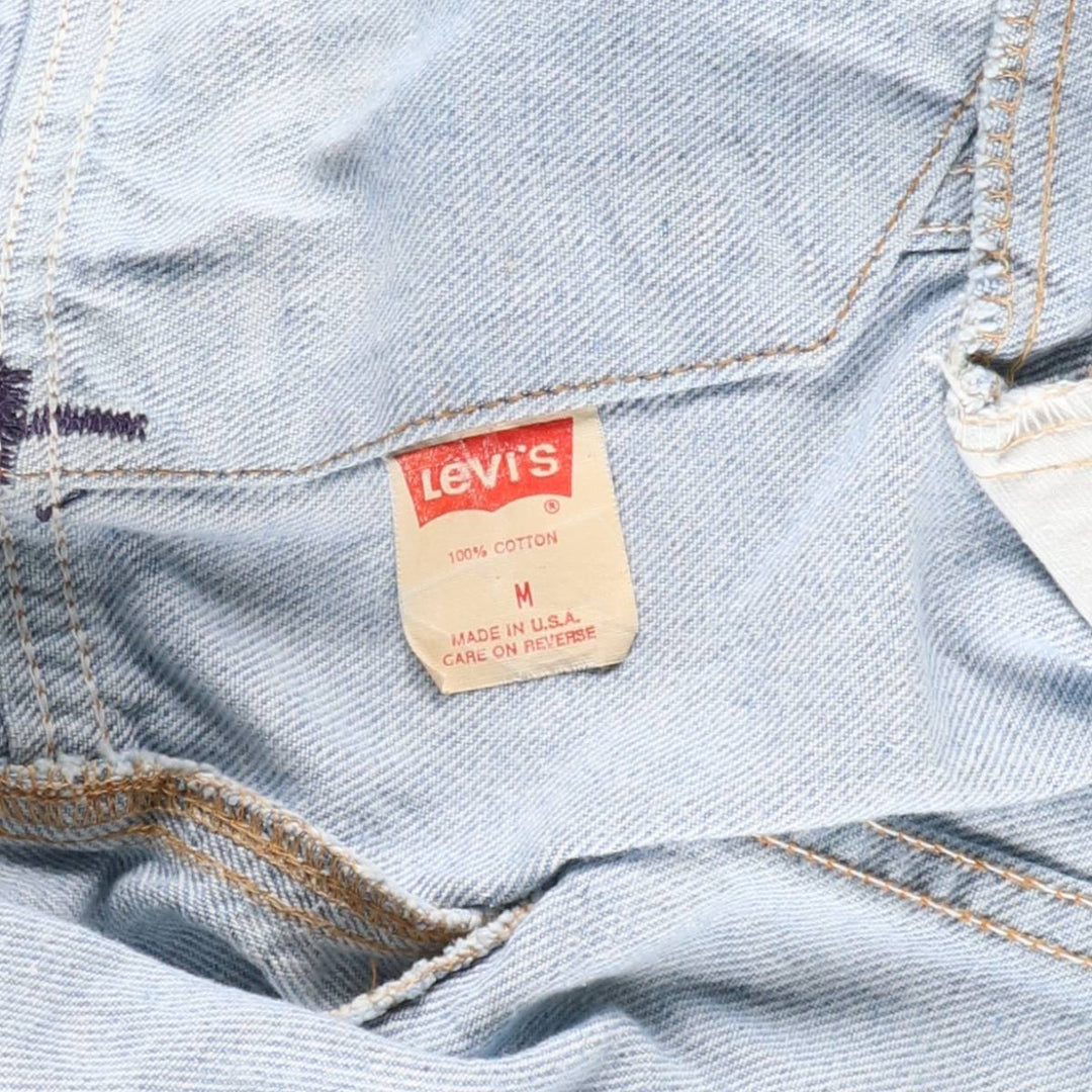 90'S Levi's 70507-0214 denim jacket, denim jacket, made in USA, men's size M, vintage cotton blue type Vintage Second Hand