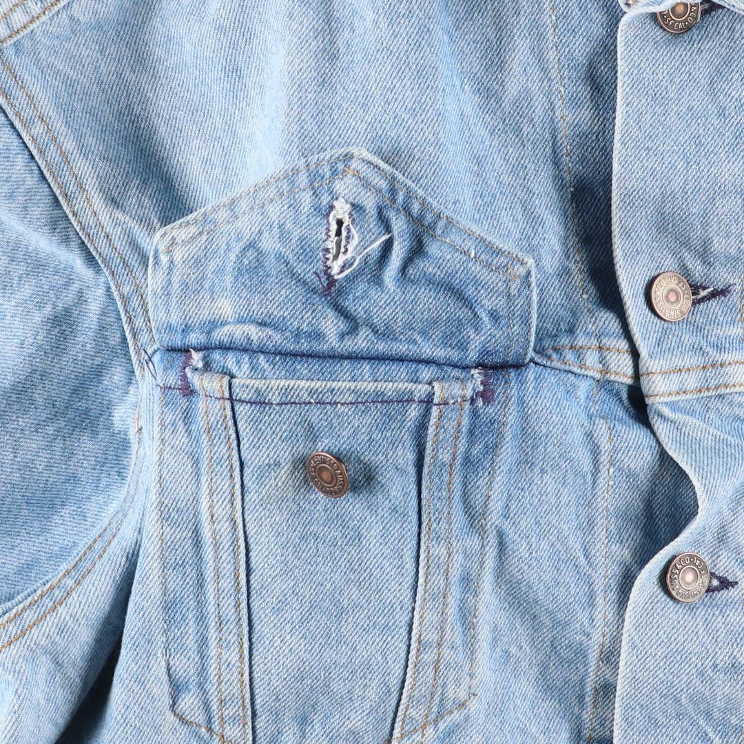 90'S Levi's 70507-0214 denim jacket, denim jacket, made in USA, men's size M, vintage cotton blue type Vintage Second Hand