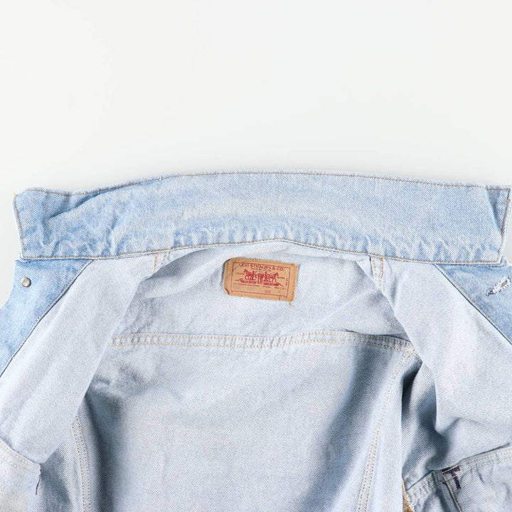 90'S Levi's 70507-0214 denim jacket, denim jacket, made in USA, men's size M, vintage cotton blue type Vintage Second Hand