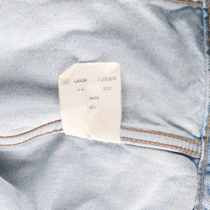 90'S Levi's 70503-0213 Denim Jacket, Men's Size L, Vintage cotton blue type Vintage Second Hand