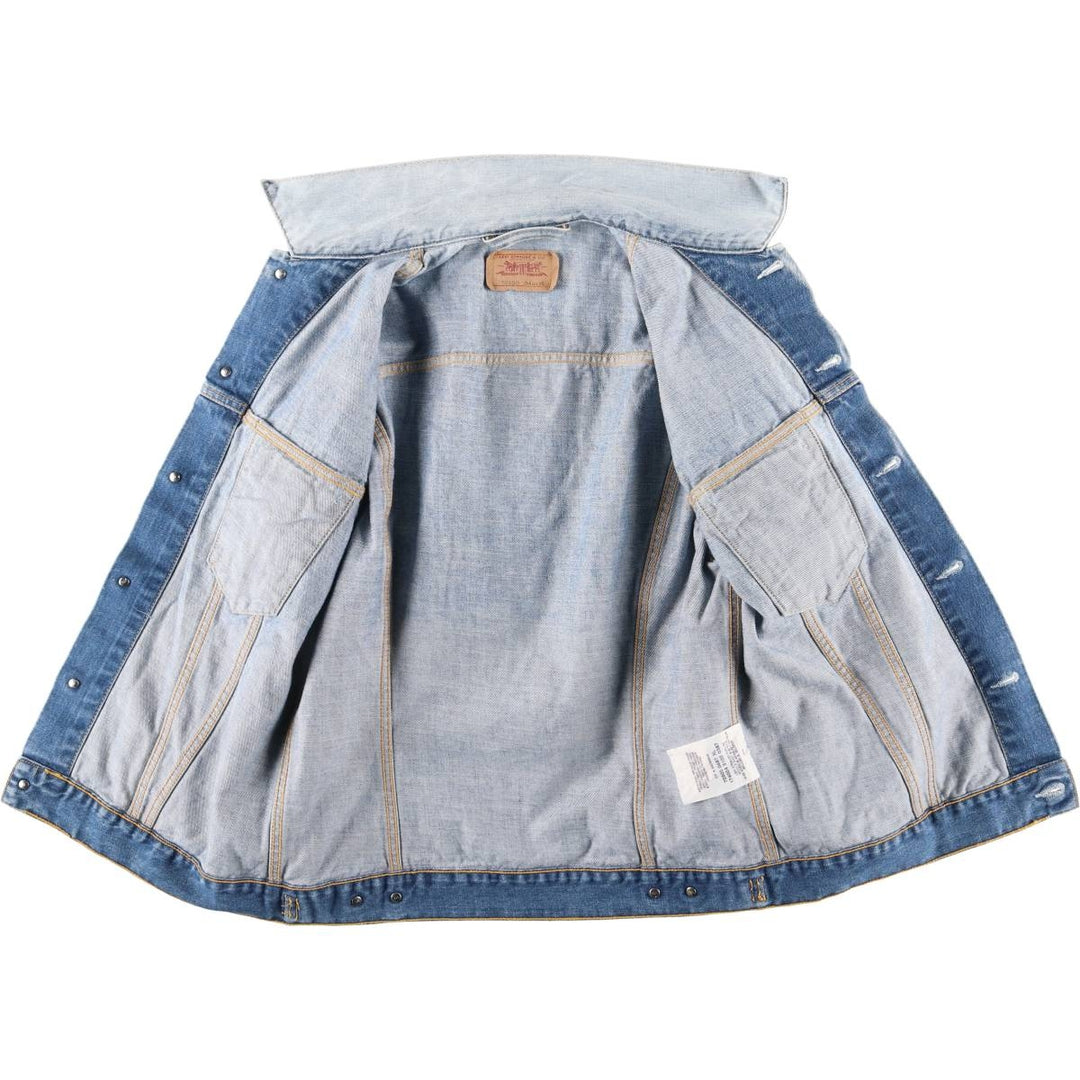 2000'S Levi's 70500-0487 Euro Model Denim Jacket, Men's Size XL cotton blue type Vintage Second Hand