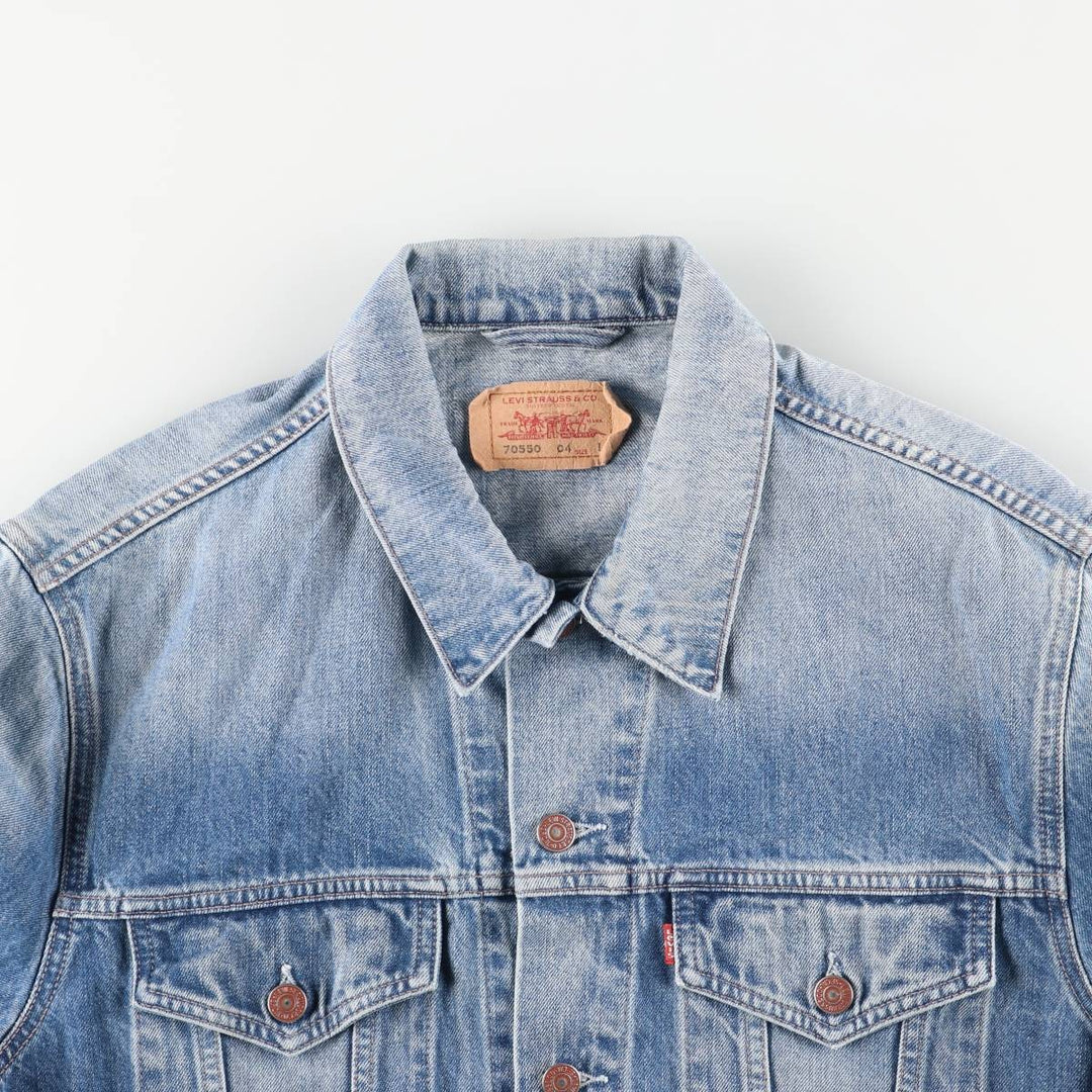 2000'S Levi's 70550-0429 Euro Model Denim Jacket, Men's Size L cotton blue type Vintage Second Hand