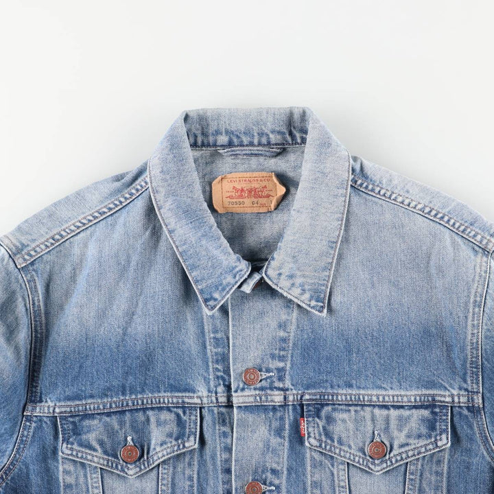 2000'S Levi's 70550-0429 Euro Model Denim Jacket, Men's Size L cotton blue type Vintage Second Hand