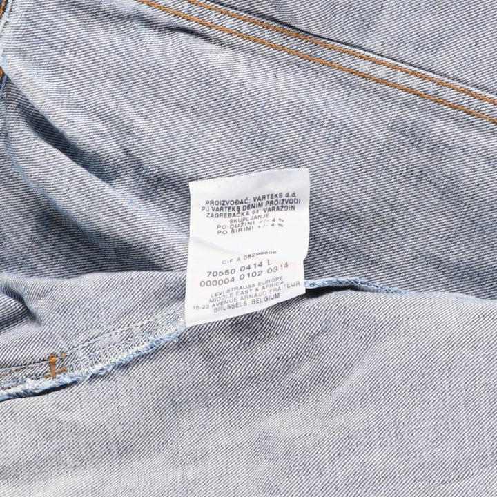 2000'S Levi's 70550-0414 Euro Model Denim Jacket, Men's Size L cotton blue type Vintage Second Hand