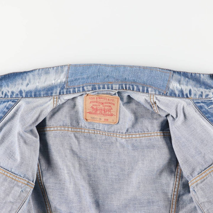 2000'S Levi's 70550-0414 Euro Model Denim Jacket, Men's Size L cotton blue type Vintage Second Hand