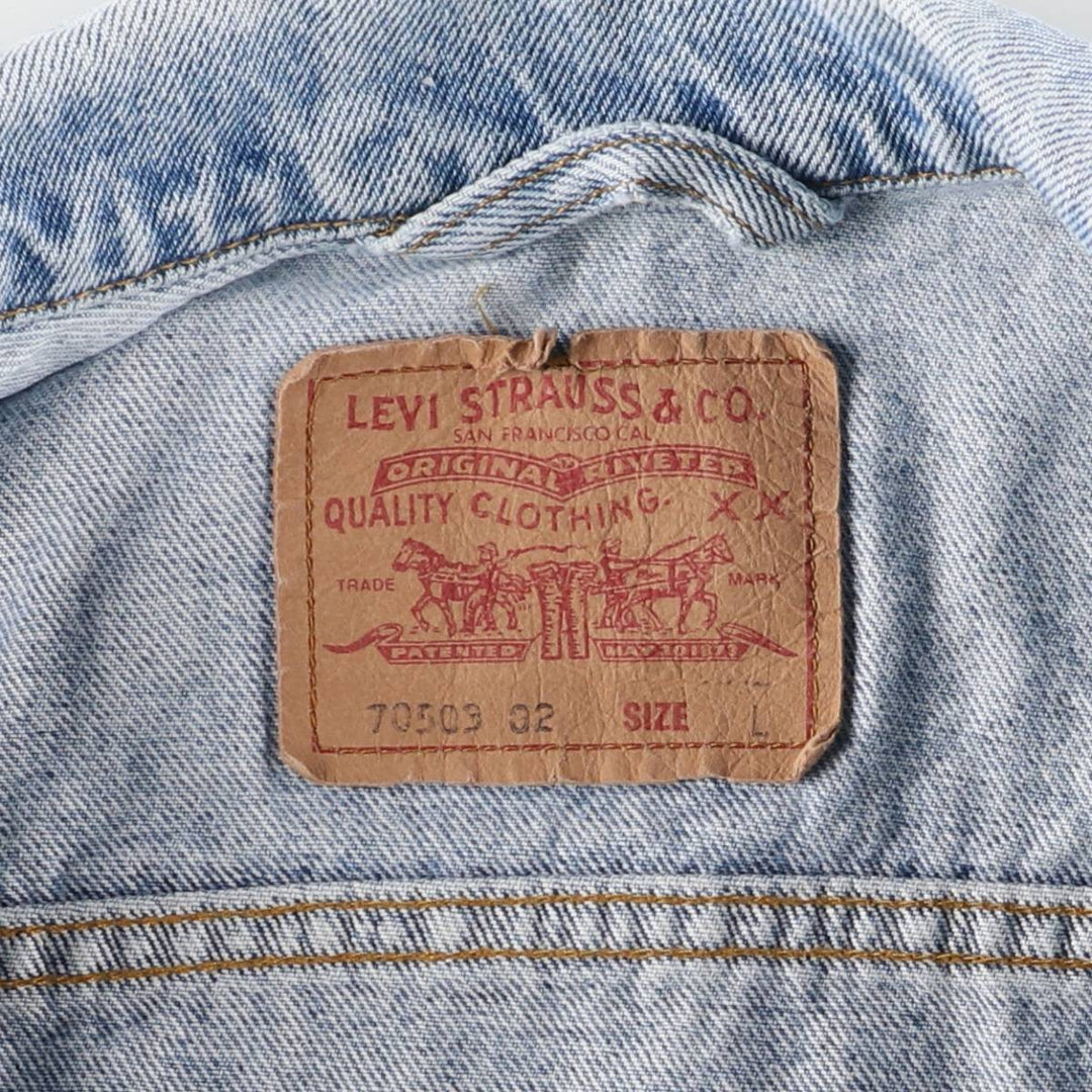 Levi's 70503-02 Denim Jacket, Men's Size L cotton blue type Vintage Second Hand