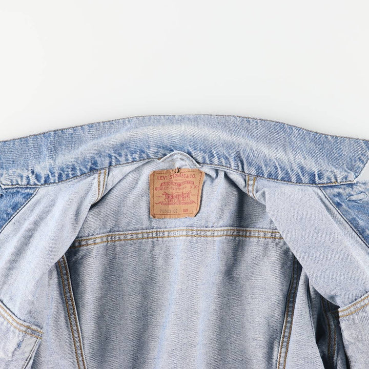Levi's 70503-02 Denim Jacket, Men's Size L cotton blue type Vintage Second Hand