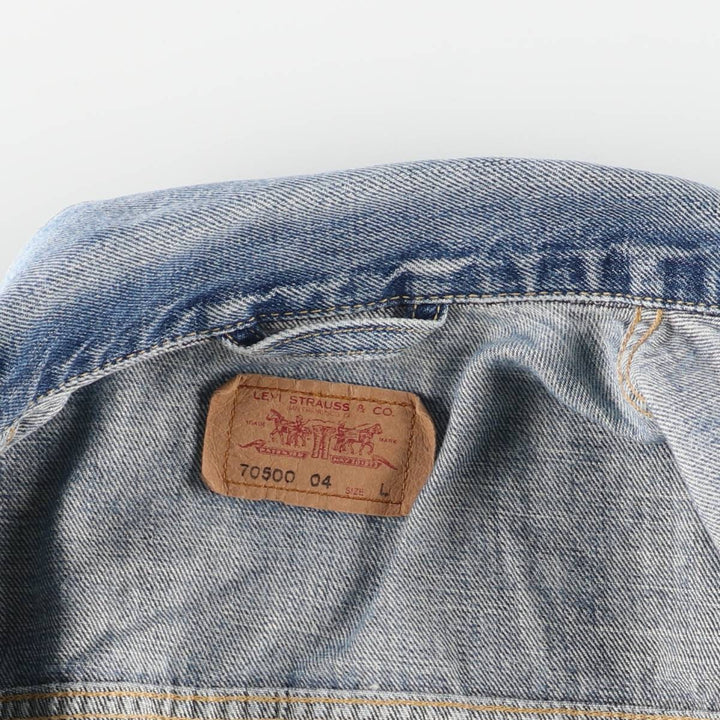 2000'S Levi's 70500-0489 Euro Model Denim Jacket, Men's Size L cotton blue type Vintage Second Hand