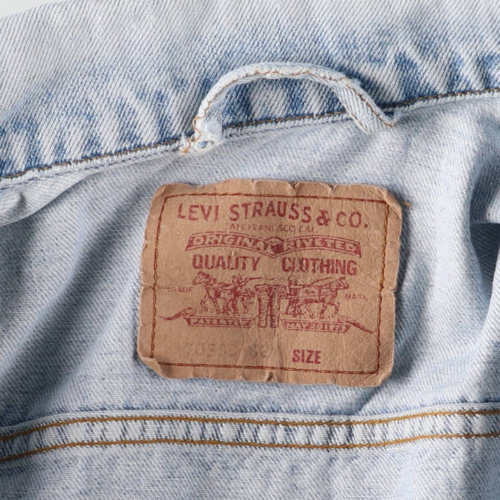 90'S Levi's 70503-0210 denim jacket, denim jacket, men's size L, vintage cotton blue type Vintage Second Hand