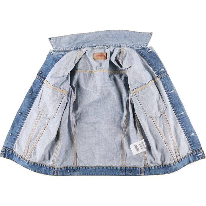 2000'S Levi's 70500-0487 Euro Model Denim Jacket, Men's Size XL cotton blue type Vintage Second Hand