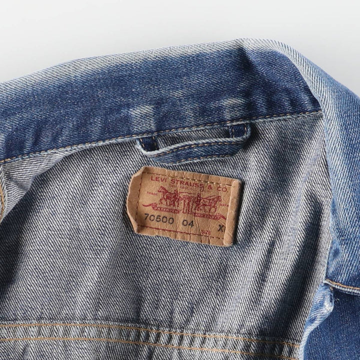 2000'S Levi's 70500-0401 Euro Model Denim Jacket, Men's Size XL cotton blue type Vintage Second Hand