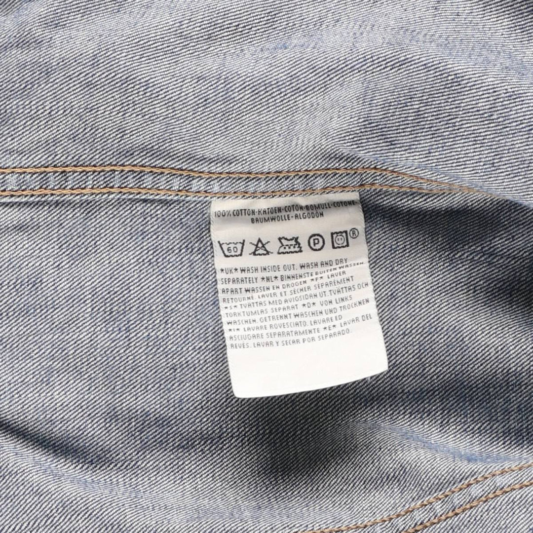 2000'S Levi's 70500-0401 Euro Model Denim Jacket, Men's Size XL cotton blue type Vintage Second Hand