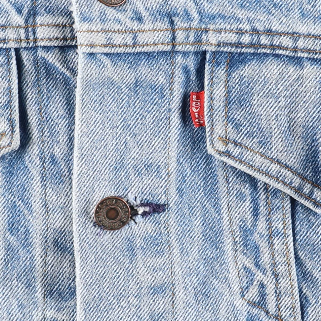 80'S Levi's 70506-0216 denim jacket, denim jacket, made in USA, men's size M, vintage unclear blue type Vintage Second Hand