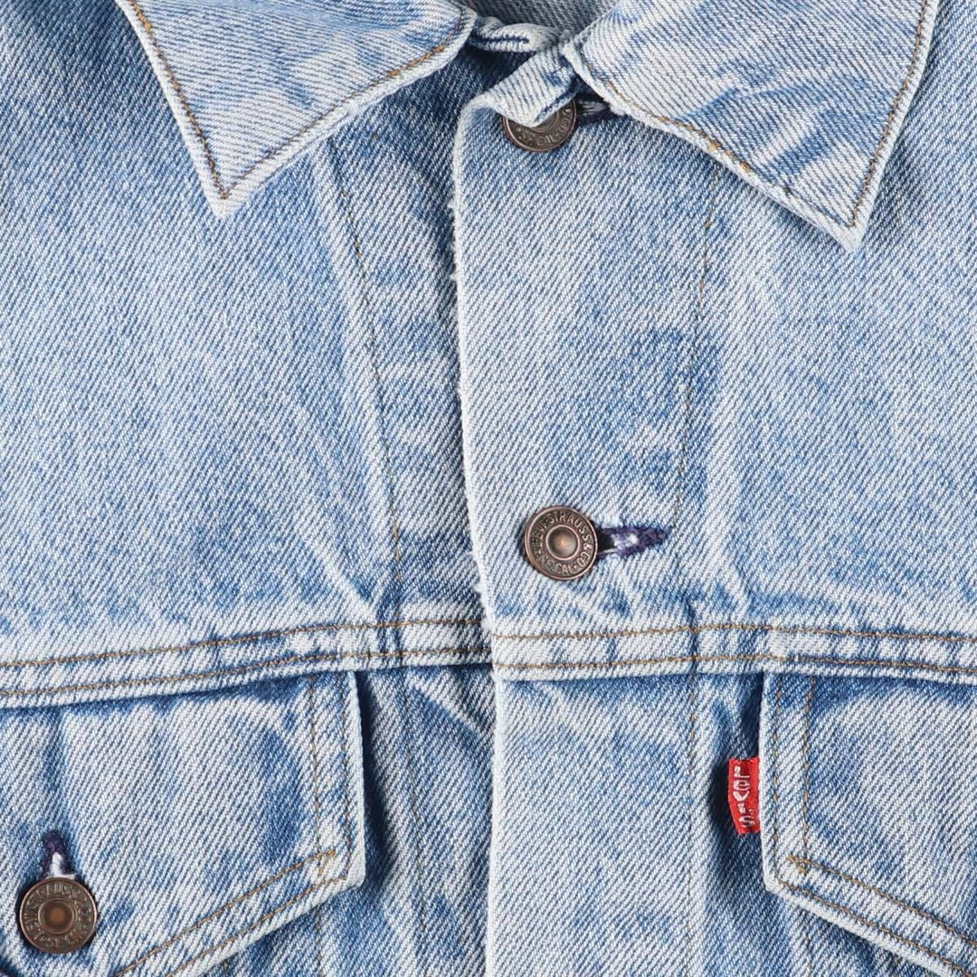 80'S Levi's 70506-0216 denim jacket, denim jacket, made in USA, men's size M, vintage unclear blue type Vintage Second Hand