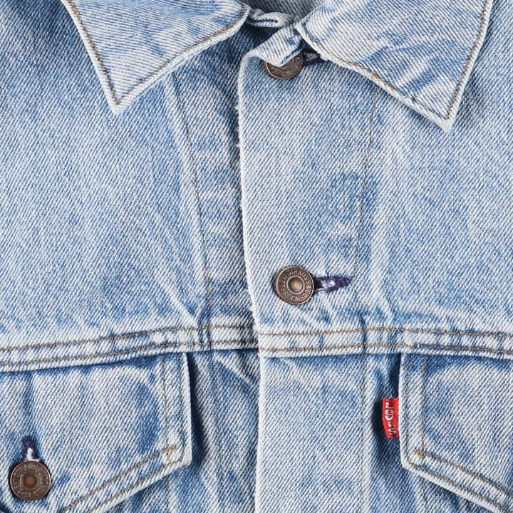 80'S Levi's 70506-0216 denim jacket, denim jacket, made in USA, men's size M, vintage unclear blue type Vintage Second Hand