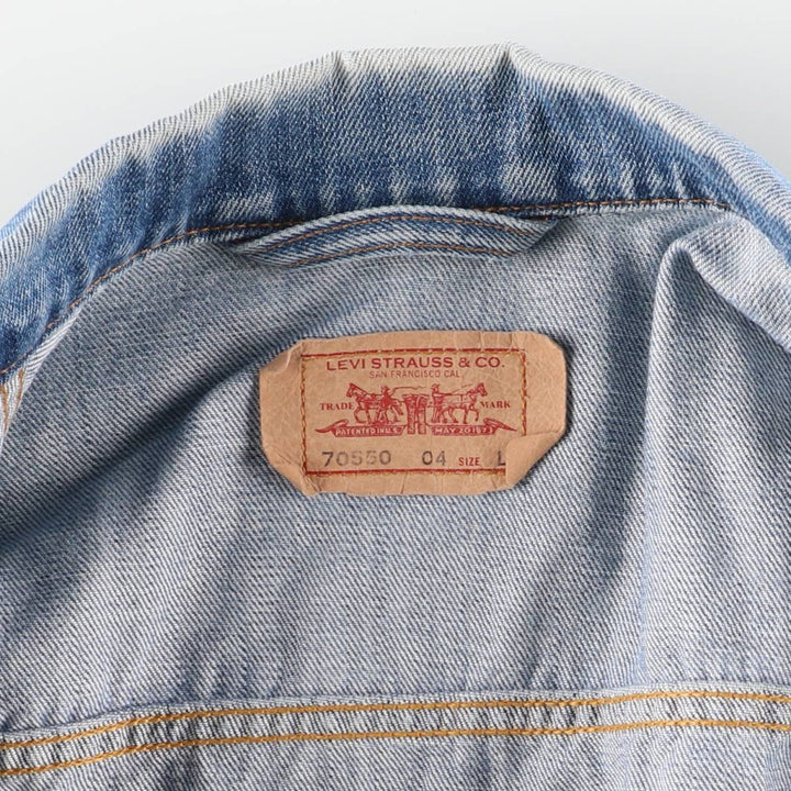 2000'S Levi's 70550-0414 Euro Model Denim Jacket, Men's Size L cotton blue type Vintage Second Hand