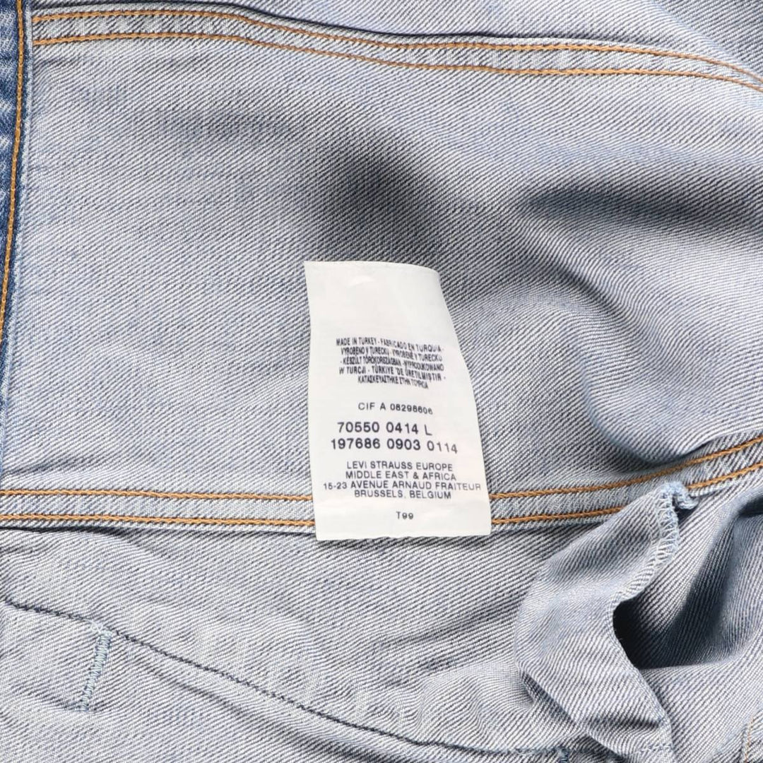 2000'S Levi's 70550-0414 Euro Model Denim Jacket, Men's Size L cotton blue type Vintage Second Hand
