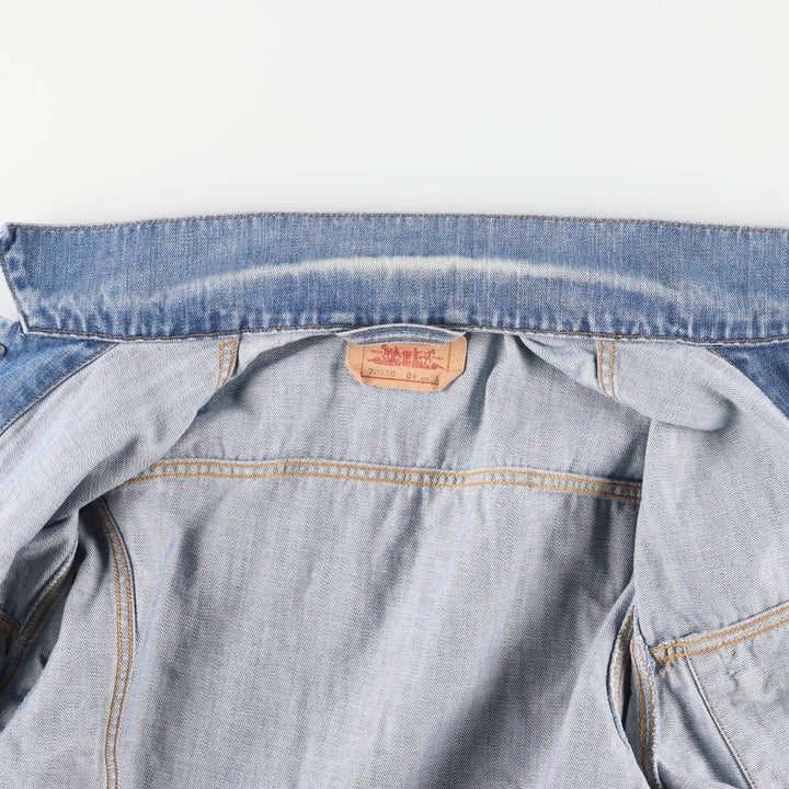 2000'S Levi's 70550-0414 Euro Model Denim Jacket, Men's Size L cotton blue type Vintage Second Hand