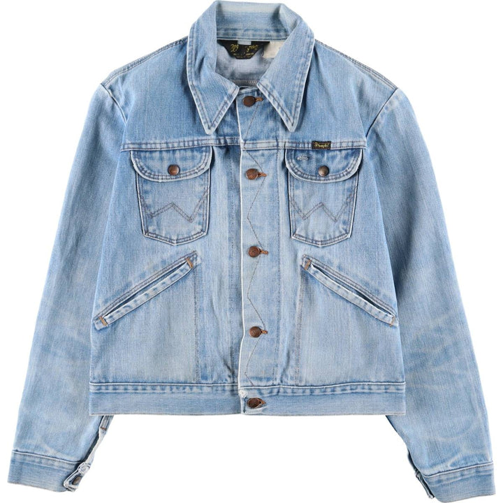 Vintage 1980'S Wrangler NO-FAULT DENIMS denim jacket, made in the USA, size S. cotton blue type Vintage Second Hand