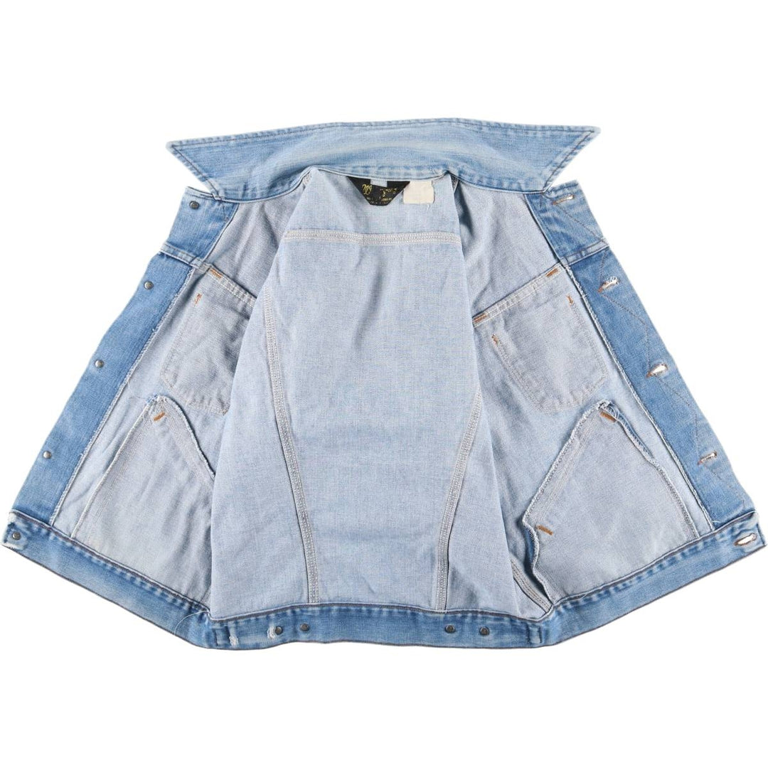 Vintage 1980'S Wrangler NO-FAULT DENIMS denim jacket, made in the USA, size S. cotton blue type Vintage Second Hand