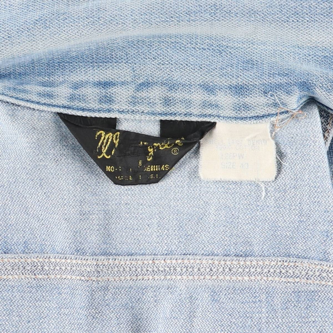 Vintage 1980'S Wrangler NO-FAULT DENIMS denim jacket, made in the USA, size S. cotton blue type Vintage Second Hand