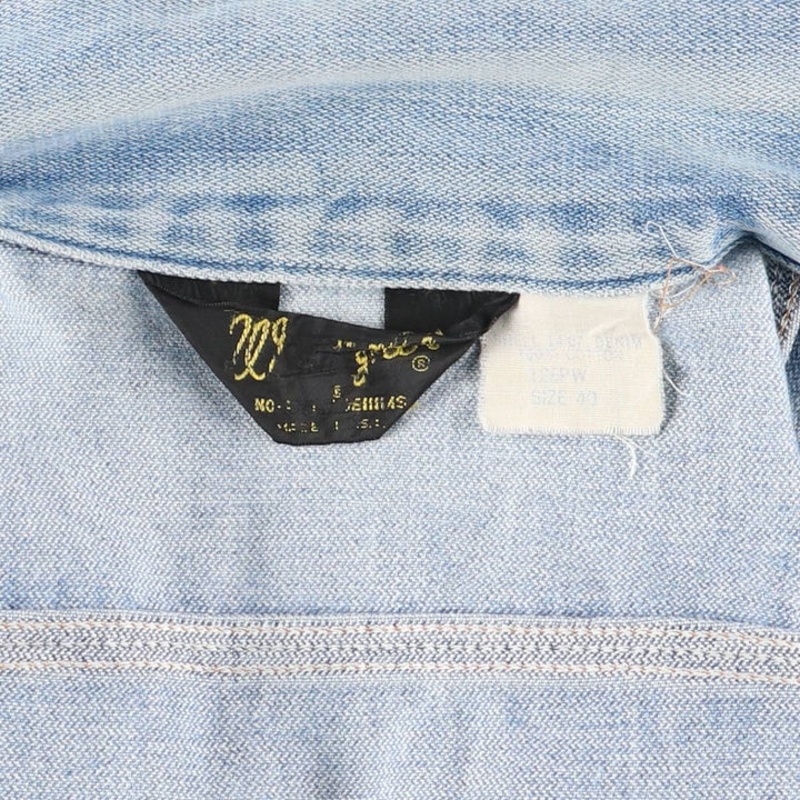 Vintage 1980'S Wrangler NO-FAULT DENIMS denim jacket, made in the USA, size S. cotton blue type Vintage Second Hand