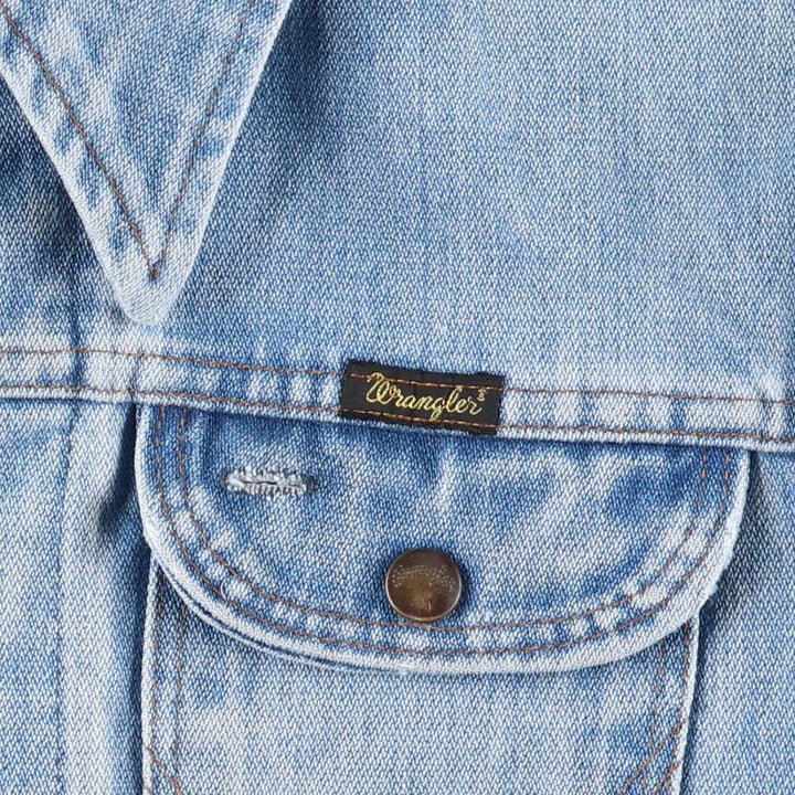 Vintage 1980'S Wrangler NO-FAULT DENIMS denim jacket, made in the USA, size S. cotton blue type Vintage Second Hand