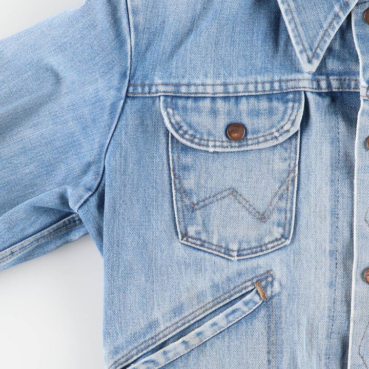 Vintage 1980'S Wrangler NO-FAULT DENIMS denim jacket, made in the USA, size S. cotton blue type Vintage Second Hand