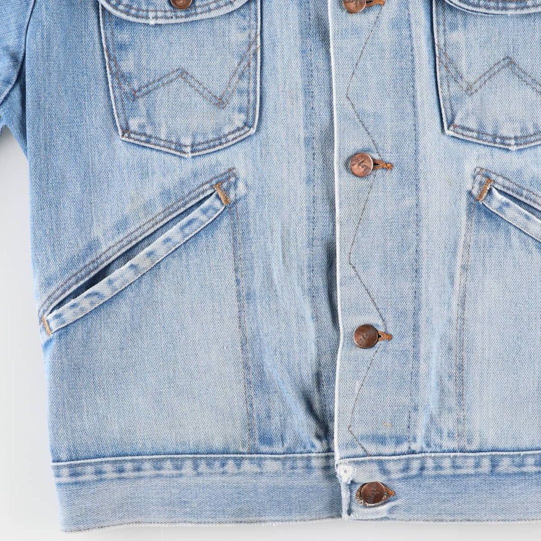 Vintage 1980'S Wrangler NO-FAULT DENIMS denim jacket, made in the USA, size S. cotton blue type Vintage Second Hand