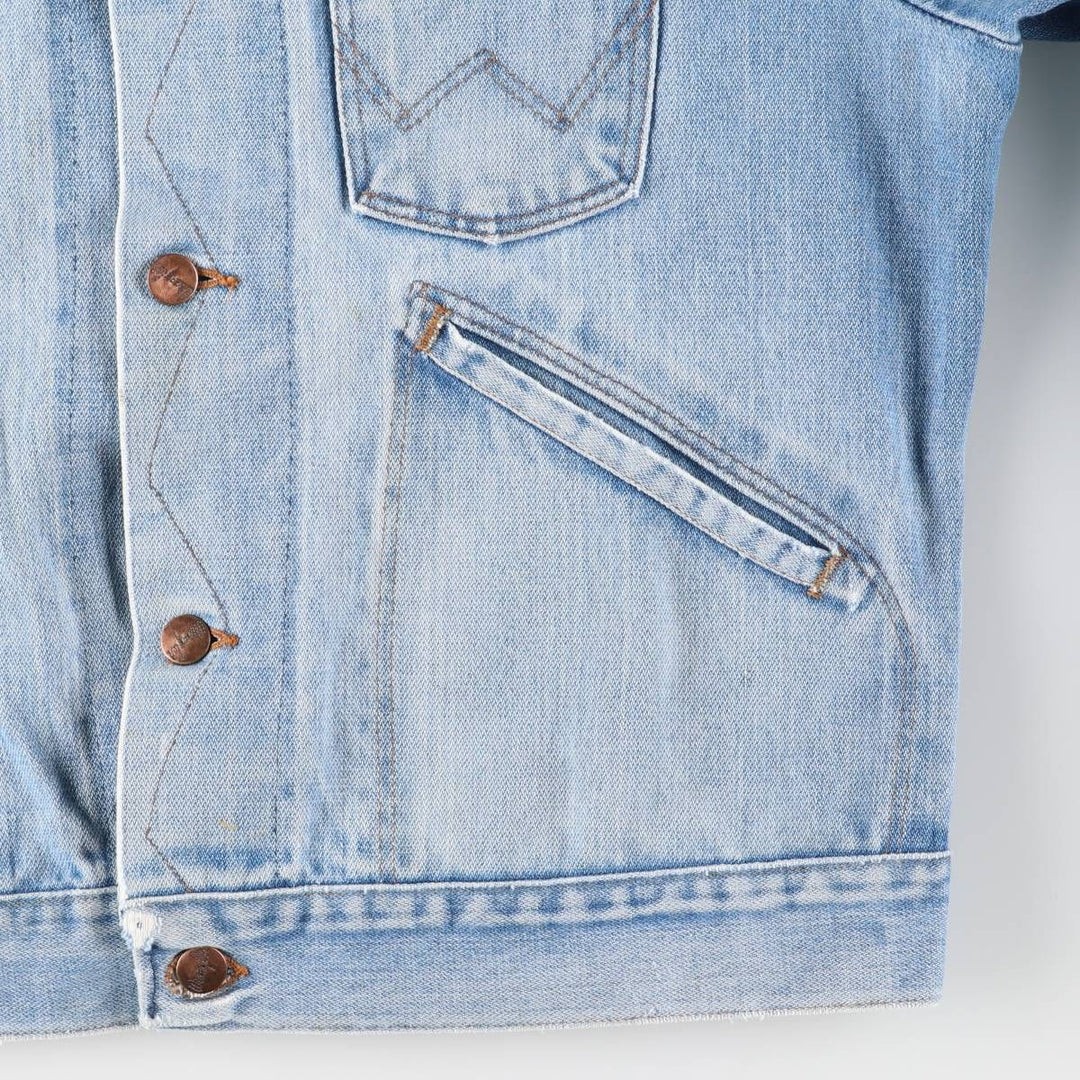 Vintage 1980'S Wrangler NO-FAULT DENIMS denim jacket, made in the USA, size S. cotton blue type Vintage Second Hand