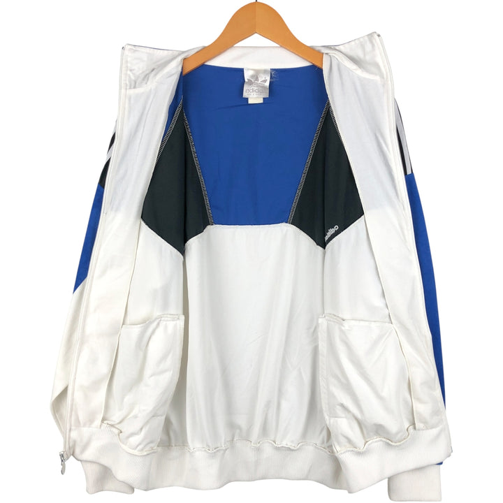 Vintage 1980'S Adidas velour jersey track jacket, men's size L unclear blue type Vintage Second Hand