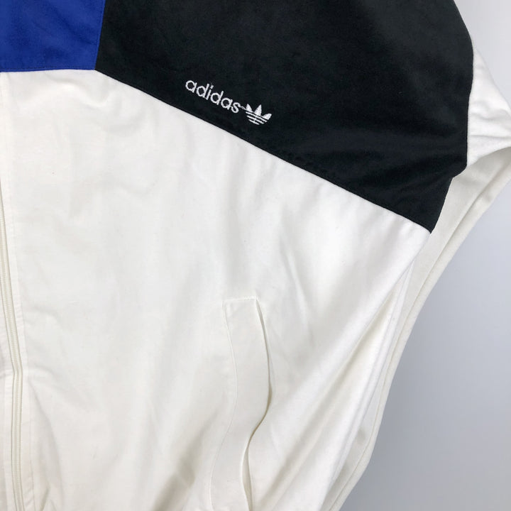 Vintage 1980'S Adidas velour jersey track jacket, men's size L unclear blue type Vintage Second Hand