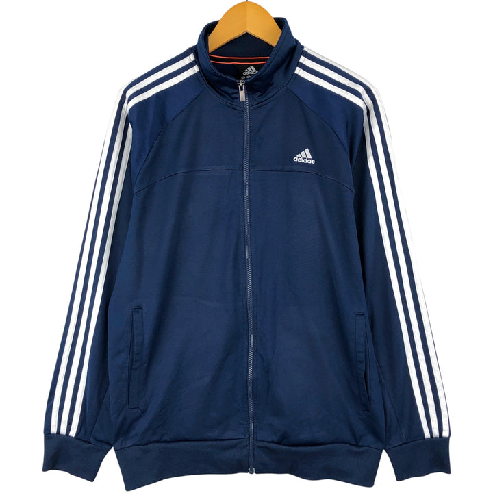 Adidas CLIMPLITE Jersey Track Jacket, Men's Size Medium polyester blue type Vintage Second Hand