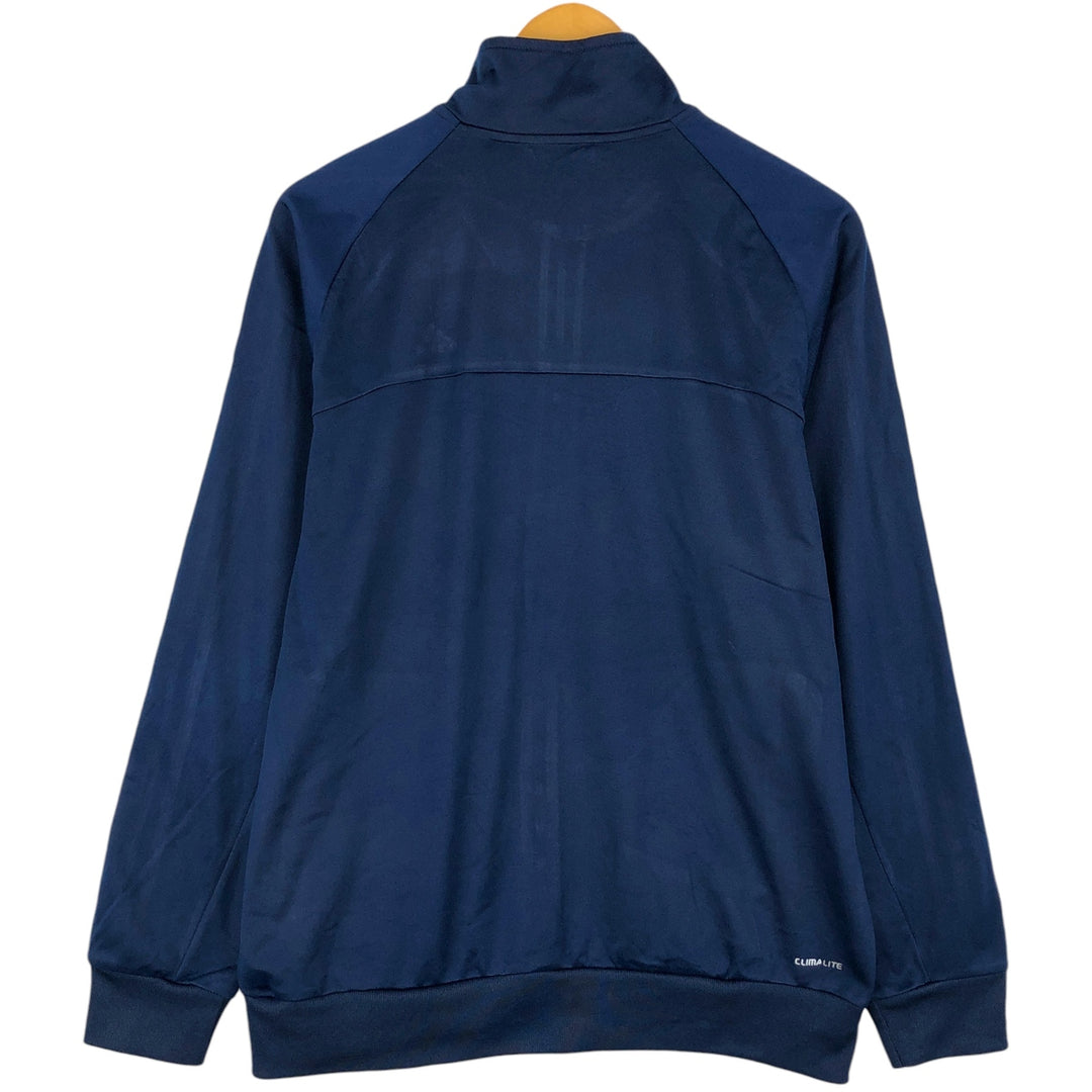 Adidas CLIMPLITE Jersey Track Jacket, Men's Size Medium polyester blue type Vintage Second Hand