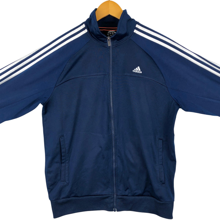Adidas CLIMPLITE Jersey Track Jacket, Men's Size Medium polyester blue type Vintage Second Hand
