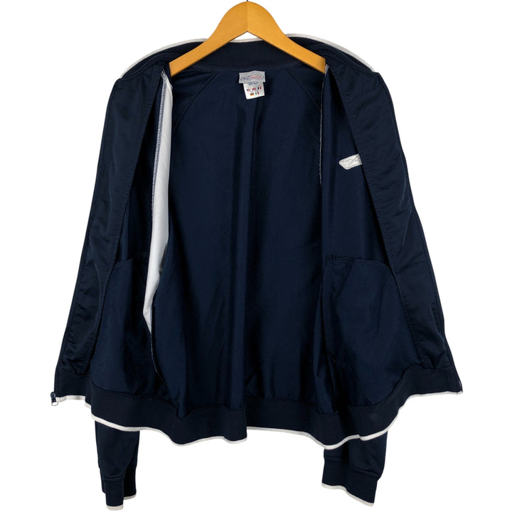 2000'S Reebok Jersey Track Jacket, Men's Size L polyester navy blue type Vintage Second Hand