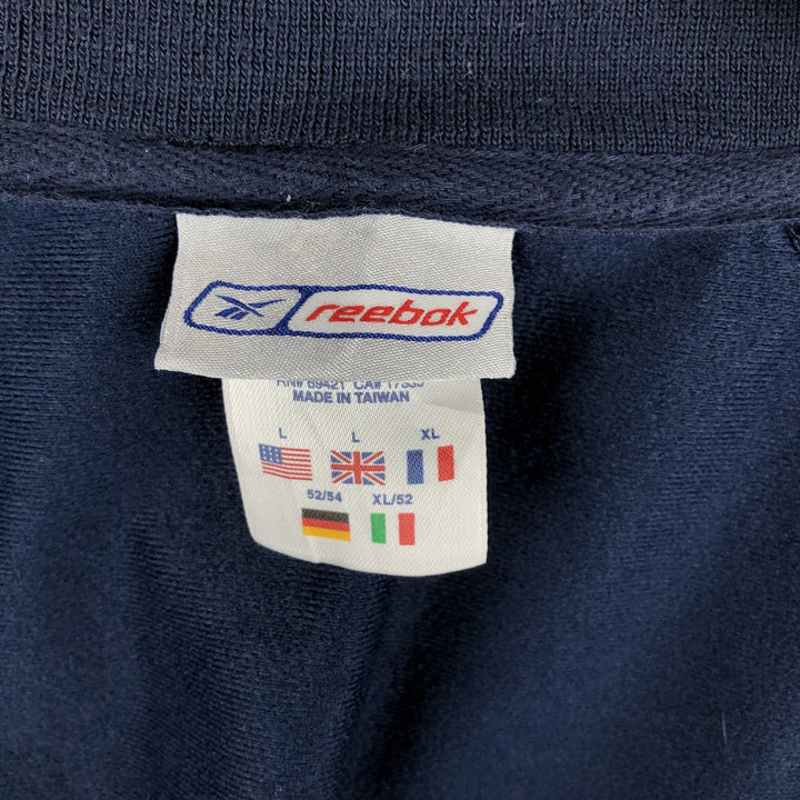 2000'S Reebok Jersey Track Jacket, Men's Size L polyester navy blue type Vintage Second Hand
