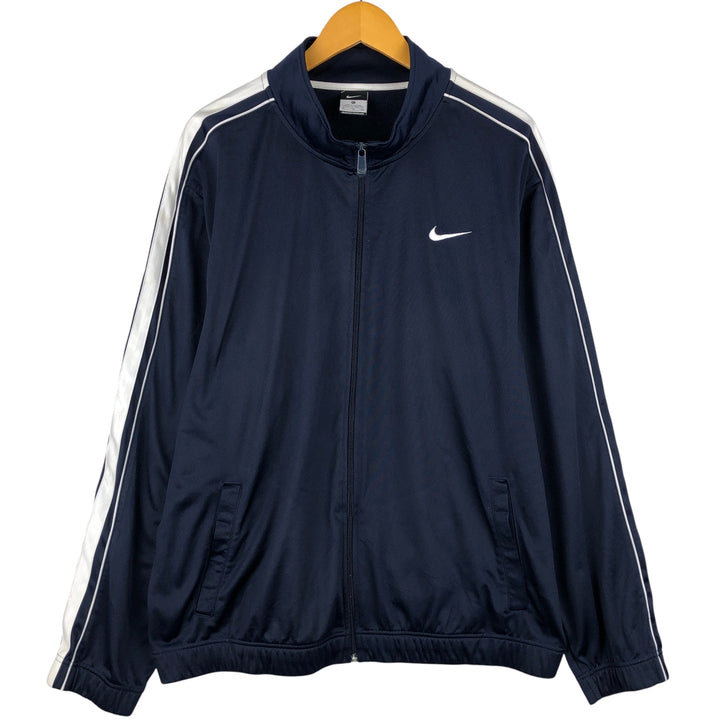 Nike Jersey Track Jacket Men's XL polyester navy blue type Vintage Second Hand