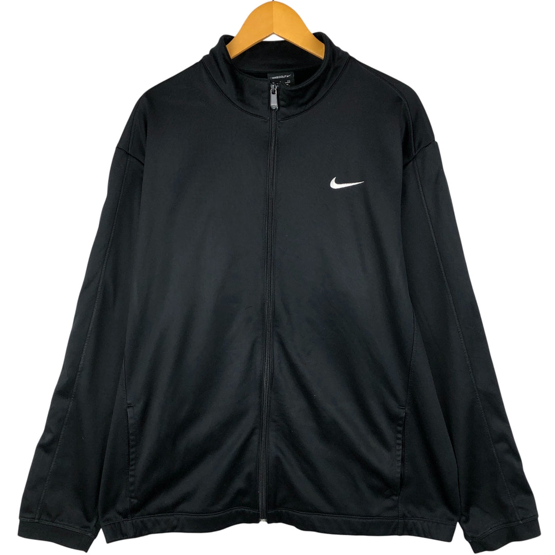 Nike Golf THERMA-FIT Jersey Track Jacket Men's XL polyester black type Vintage Second Hand