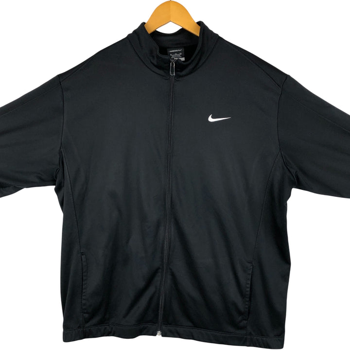 Nike Golf THERMA-FIT Jersey Track Jacket Men's XL polyester black type Vintage Second Hand