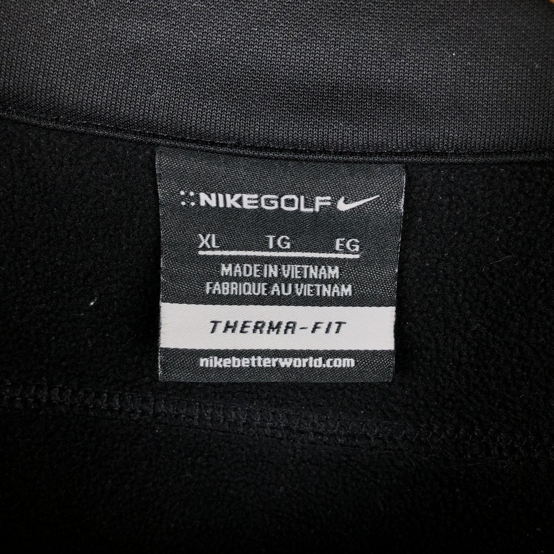 Nike Golf THERMA-FIT Jersey Track Jacket Men's XL polyester black type Vintage Second Hand